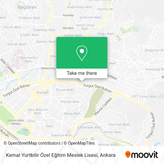 Kemal Yurtbilir Özel Eğitim Meslek Lisesi map