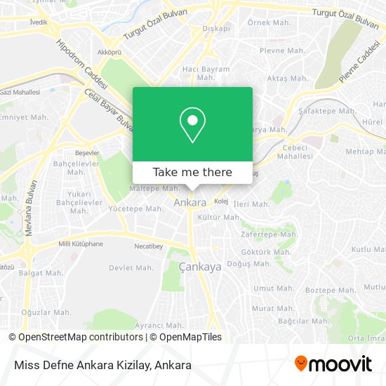 Miss Defne Ankara Kizilay map