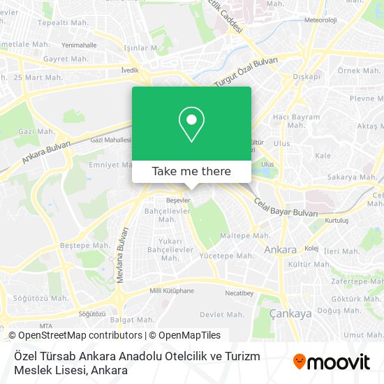Özel Türsab Ankara Anadolu Otelcilik ve Turizm Meslek Lisesi map