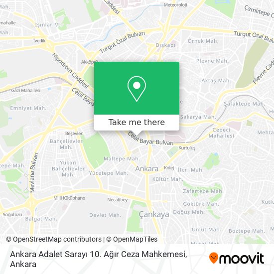Ankara Adalet Sarayı 10. Ağır Ceza Mahkemesi map