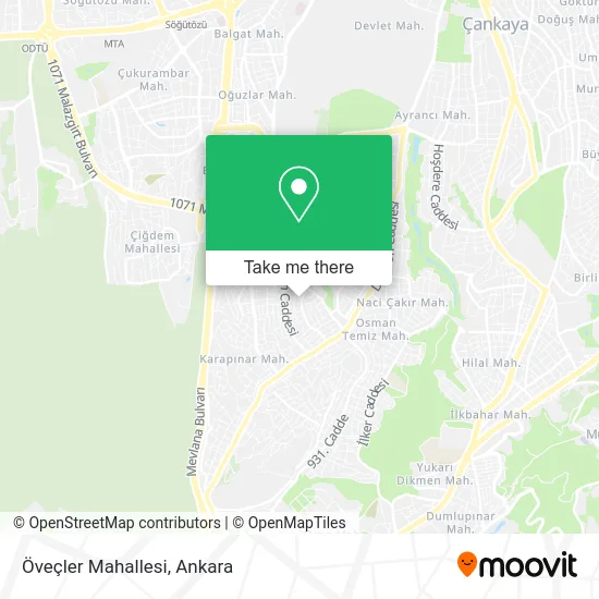 Öveçler Mahallesi map