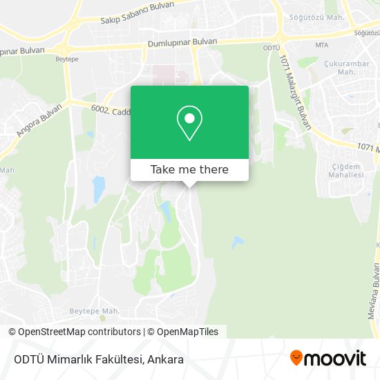 ODTÜ Mimarlık Fakültesi map