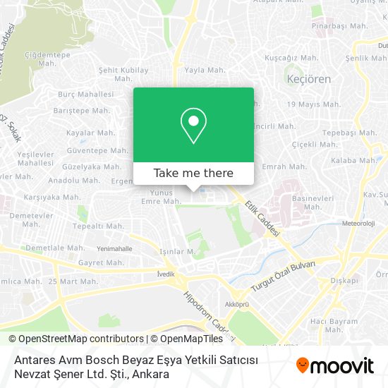 Antares Avm Bosch Beyaz Eşya Yetkili Satıcısı Nevzat Şener Ltd. Şti. map