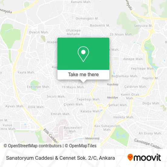 Sanatoryum Caddesi & Cennet Sok. 2 / C map
