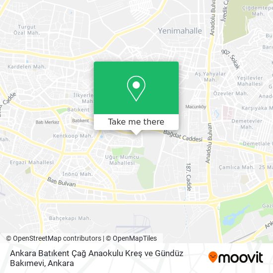 Ankara Batıkent Çağ Anaokulu Kreş ve Gündüz Bakımevi map