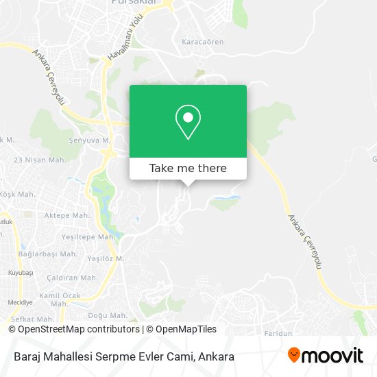 Baraj Mahallesi Serpme Evler Cami map