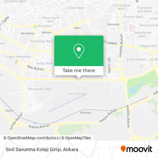 Sivil Savunma Koleji Girişi map
