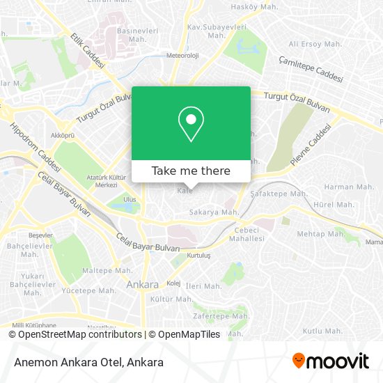 Anemon Ankara Otel map