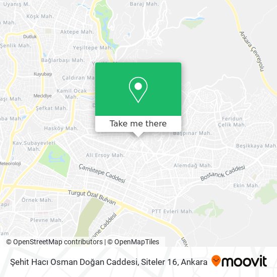 Şehit Hacı Osman Doğan Caddesi, Siteler 16 map