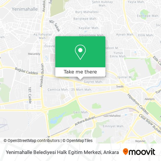 Yenimahalle Belediyesi Halk Egitim Merkezi map