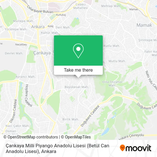 Çankaya Milli Piyango Anadolu Lisesi (Betül Can Anadolu Lisesi) map