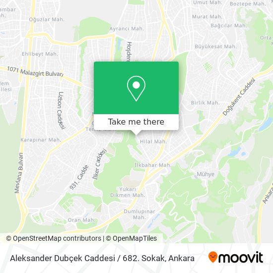 Aleksander Dubçek Caddesi / 682. Sokak map
