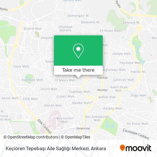 Keçiören Tepebaşı Aile Sağlığı Merkezi map
