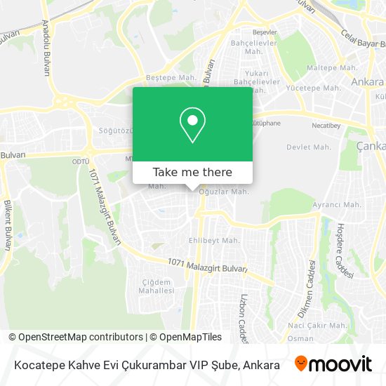 Kocatepe Kahve Evi Çukurambar VIP Şube map