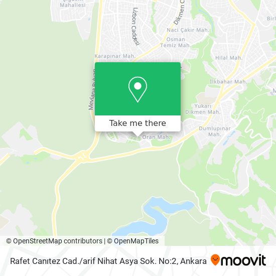 Rafet Canıtez Cad. / arif Nihat Asya Sok. No:2 map