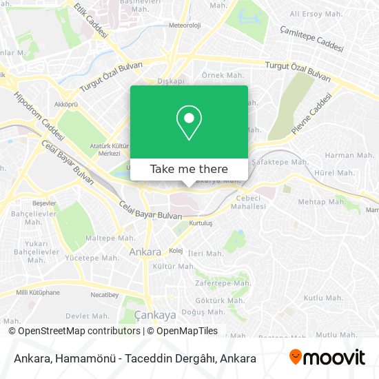 Ankara, Hamamönü - Taceddin Dergâhı map