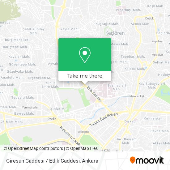 Giresun Caddesi / Etlik Caddesi map