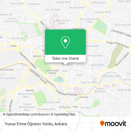 Yunus Emre Öğrenci Yurdu map