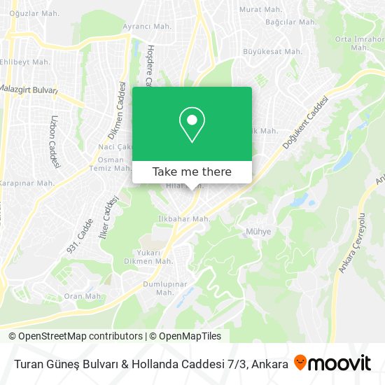 Turan Güneş Bulvarı & Hollanda Caddesi 7 / 3 map