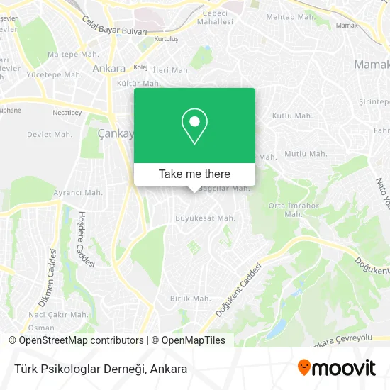 Türk Psikologlar Derneği map
