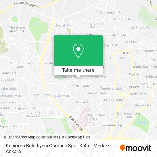 Keçiören Belediyesi Osmanlı Spor Kültür Merkezi map