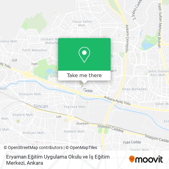 Eryaman Eğitim Uygulama Okulu ve İş Eğitim Merkezi map