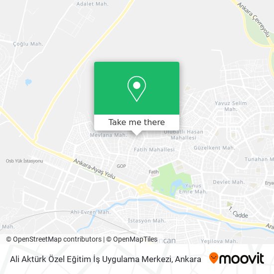 Ali Aktürk Özel Eğitim İş Uygulama Merkezi map