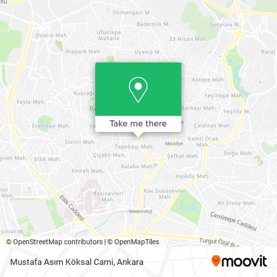 Mustafa Asım Köksal Cami map
