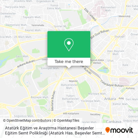 Atatürk Eğitim ve Araştrma Hastanesi Beşevler Eğitim Semt Polikliniği map