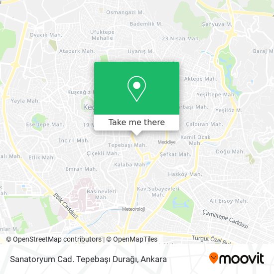 Sanatoryum Cad. Tepebaşı Durağı map