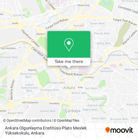 Ankara Olgunlaşma Enstitüsü-Plato Meslek Yüksekokulu map