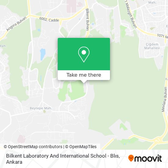 Bilkent Laboratory And International School - Blıs map