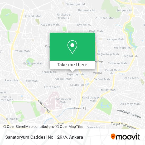 Sanatoryum Caddesi No:129/A map
