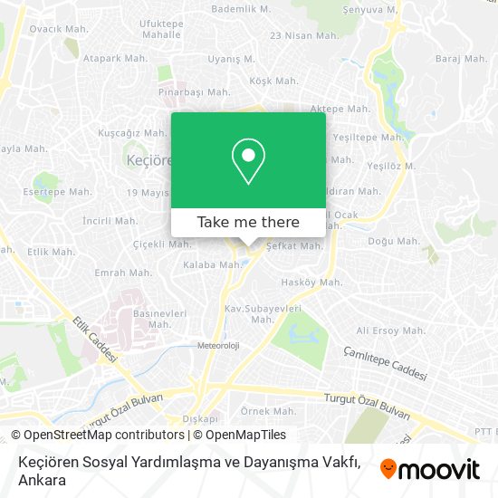 Keçiören Sosyal Yardımlaşma ve Dayanışma Vakfı map