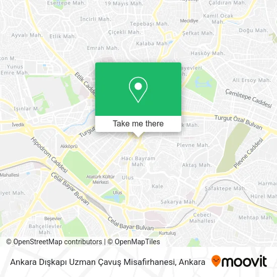 Ankara Dışkapı Uzman Çavuş Misafirhanesi map