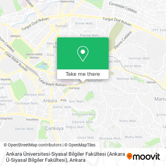 Ankara Üniversitesi-Siyasal Bilgiler Fakültesi map