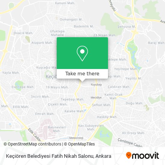 Keçiören Belediyesi Fatih Nikah Salonu map