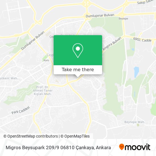 Migros Beysupark 209 / 9 06810 Çankaya map