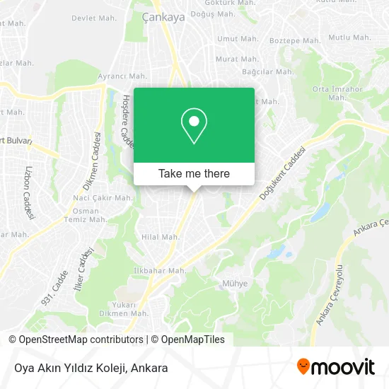 Oya Akın Yıldız Koleji map