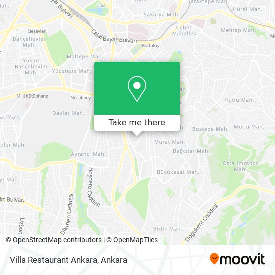 Villa Restaurant Ankara map