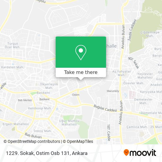 1229. Sokak, Ostim Osb 131 map