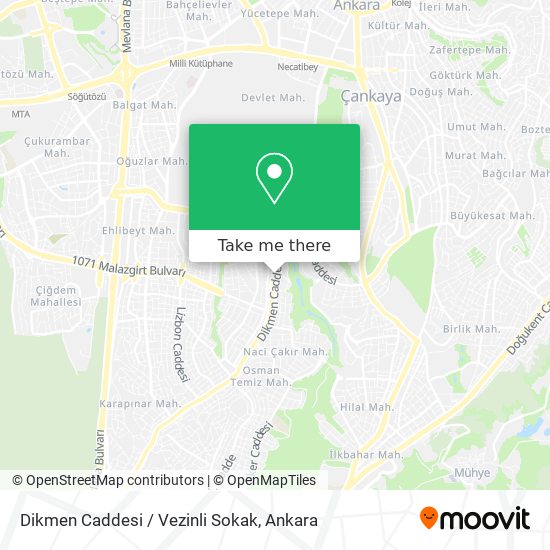 Dikmen Caddesi / Vezinli Sokak map