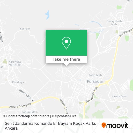 Şehit Jandarma Komando Er Bayram Koçak Parkı map