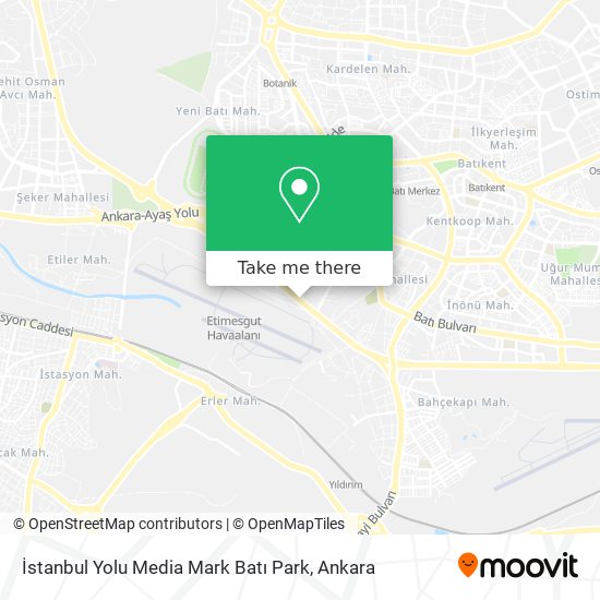 İstanbul Yolu Media Mark Batı Park map