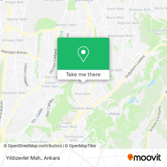 Yıldızevler Mah. map