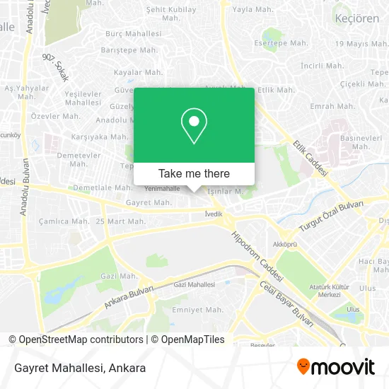 Gayret Mahallesi map