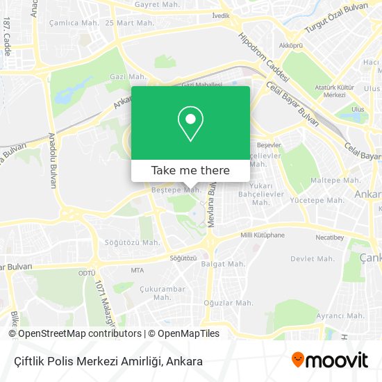 Çiftlik Polis Merkezi Amirliği map