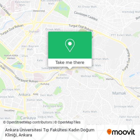 Ankara Üniversitesi Tıp Fakültesi Kadın Doğum Kliniği map