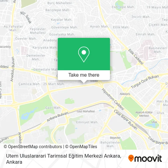 Utem Uluslararari Tarimsal Eğitim Merkezi Ankara map