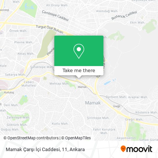 Mamak Çarşı İçi Caddesi, 11 map